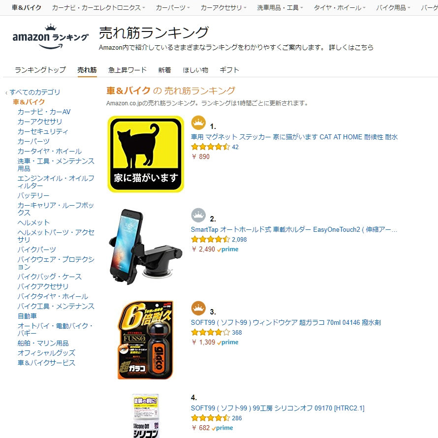 amazon売れ筋ランキングで1位獲得！「家に猫がいます マグネットステッカー」